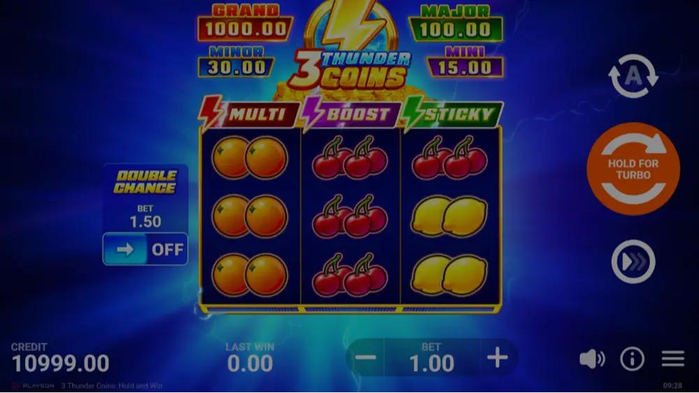 Demo de 3 Thunder Coins: Hold and Win